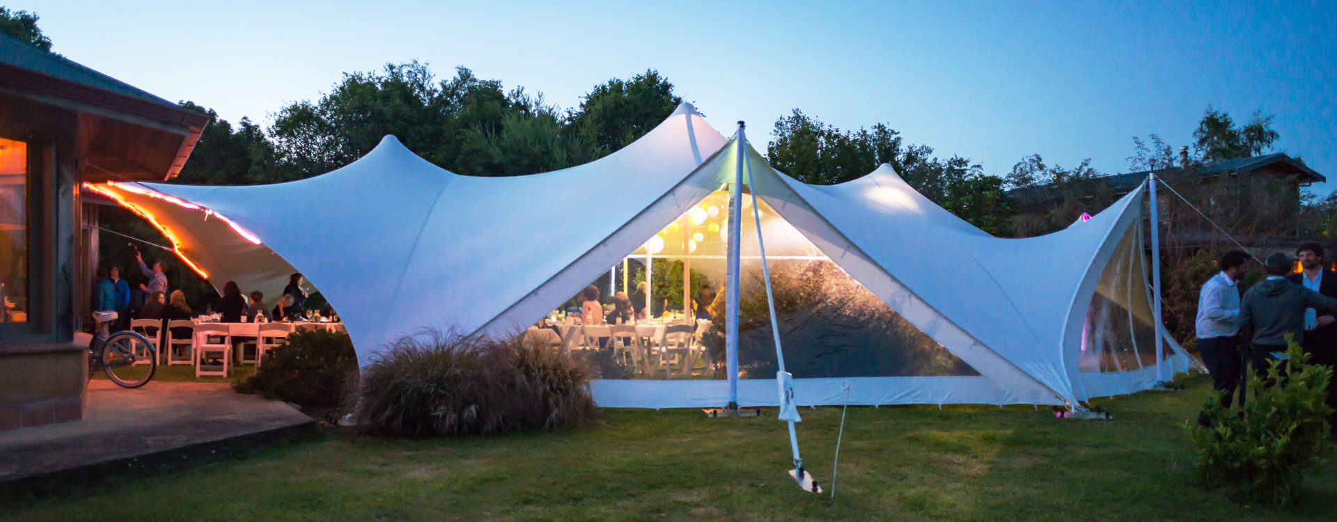 Add a marquee for more space for your wedding or party.